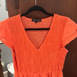 Gibsonlook smocked flutter in hot orange